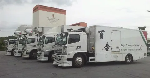 百合貨運冷凍貨車車隊 - 提供香港冷鏈物流及冷藏運輸服務